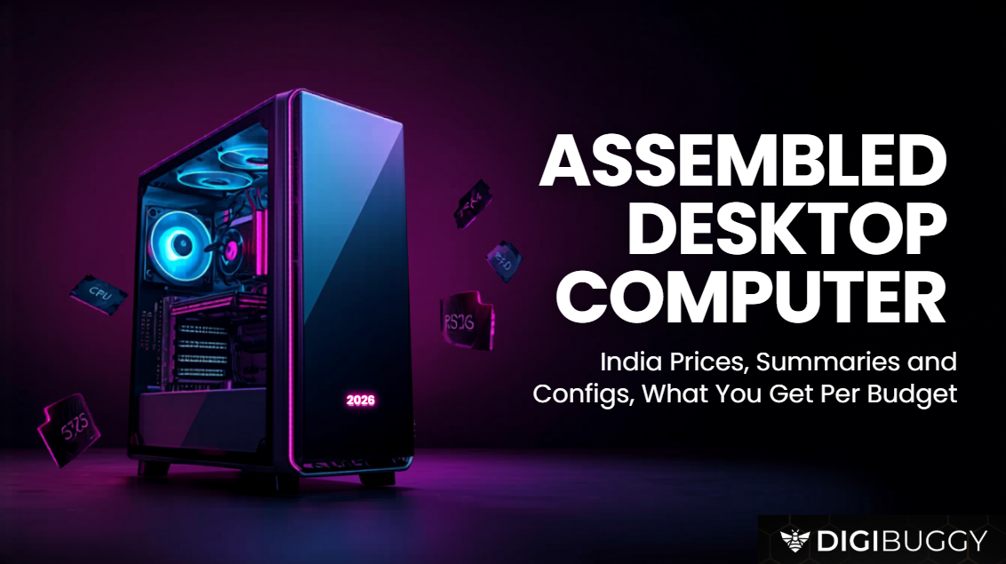 Assembled desktop PC India 2026 with RGB gaming setup, showing prices, configurations, and what you get at every budget.
