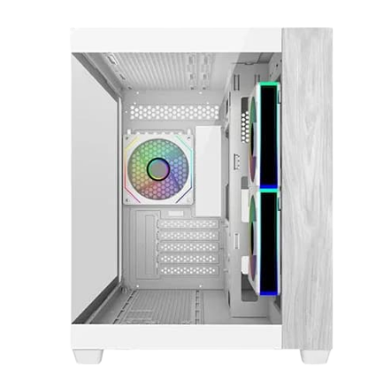 Cooler Master Elite 481 Wood White ARGB M-ATX Mini Tower Case