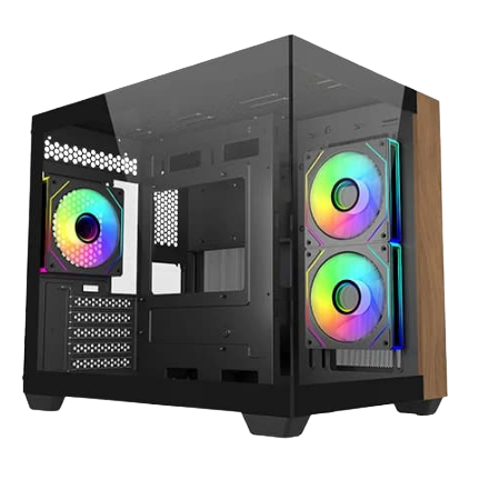 Cooler Master Elite 481 Wood ARGB M-ATX Mini Tower Case
